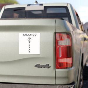 Talarico For Texas 2026 Car Magnet Sticker