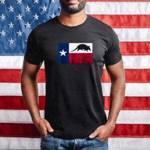 Armadillo Cowboy Texas Flag Armadillo Texan Forest Animal T-Shirt