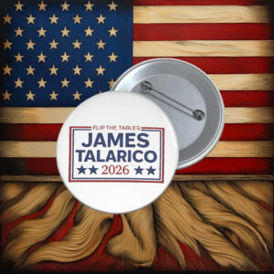 James Talarico 2026 Senate Campaign Flip the Tables Political Pin