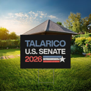 James Talarico U.S. Senate 2026 Patriotic Stripe Yard Sign