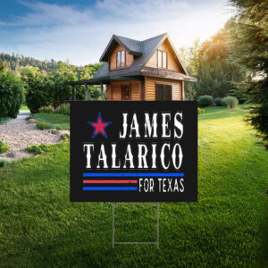 James Talarico for Texas Retro Star Campaign Yard Sign