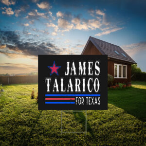 James Talarico for Texas Retro Star Campaign Yard Sign