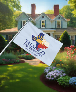 Talarico for Senate 2026 Texas Map Flag