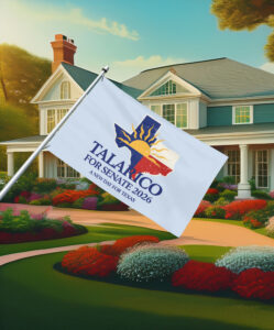 Talarico for Senate 2026 Texas Map Flag