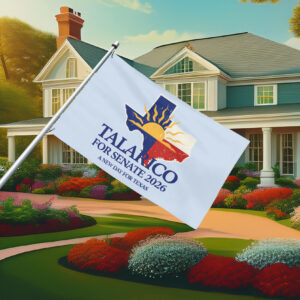 Talarico for Senate 2026 Texas Map Flag