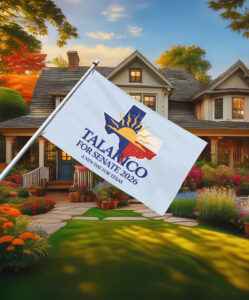 Talarico for Senate 2026 Texas Map Flag