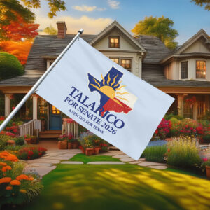 Talarico for Senate 2026 Texas Map Flag