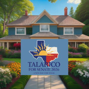Talarico for Senate 2026 Texas Map Yard Sign