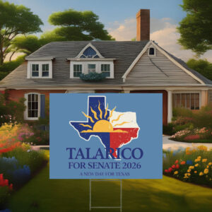 Talarico for Senate 2026 Texas Map Yard Sign