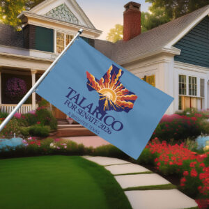 Talarico for Senate 2026 Texas Sunrise Map Flag