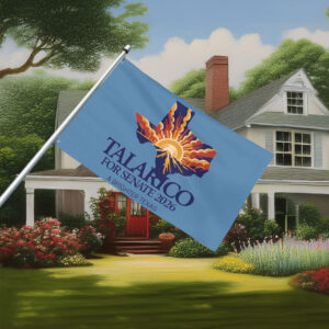 Talarico for Senate 2026 Texas Sunrise Map Flag