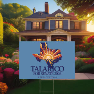 Talarico for Senate 2026 Texas Sunrise Map Yard Sign