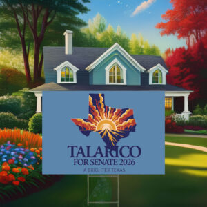 Talarico for Senate 2026 Texas Sunrise Map Yard Sign