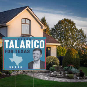 James Talarico For Texas Campaign Photo Portrait Yard Sign
