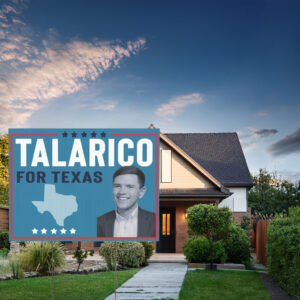 James Talarico For Texas Campaign Photo Portrait Yard Sign