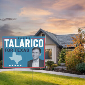 James Talarico For Texas Campaign Photo Portrait Yard Sign