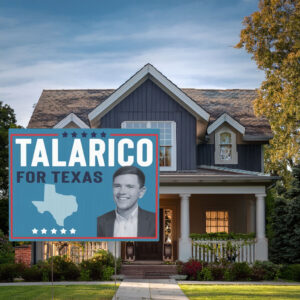 James Talarico For Texas Campaign Photo Portrait Yard Sign