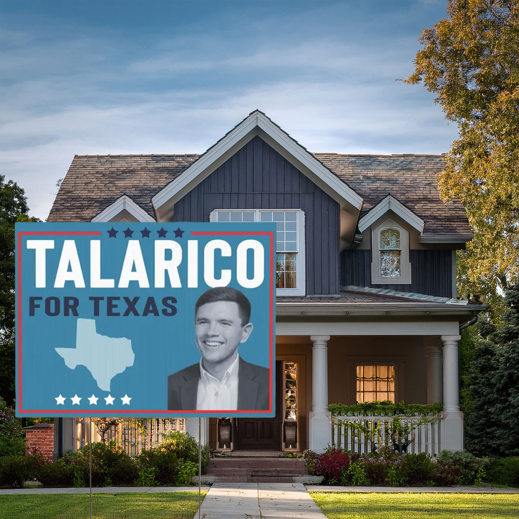 James Talarico For Texas Campaign Photo Portrait Yard Sign