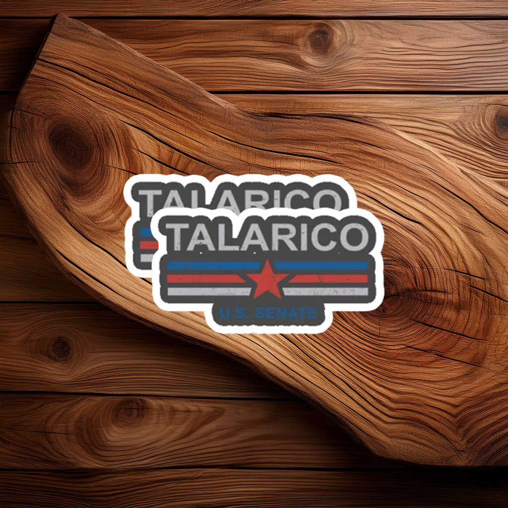 Classic Slate Distressed Election Vinyl - James Talarico sticker
