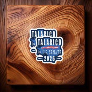 Distressed Flag Splash Voter Vinyl — James Talarico Sticker