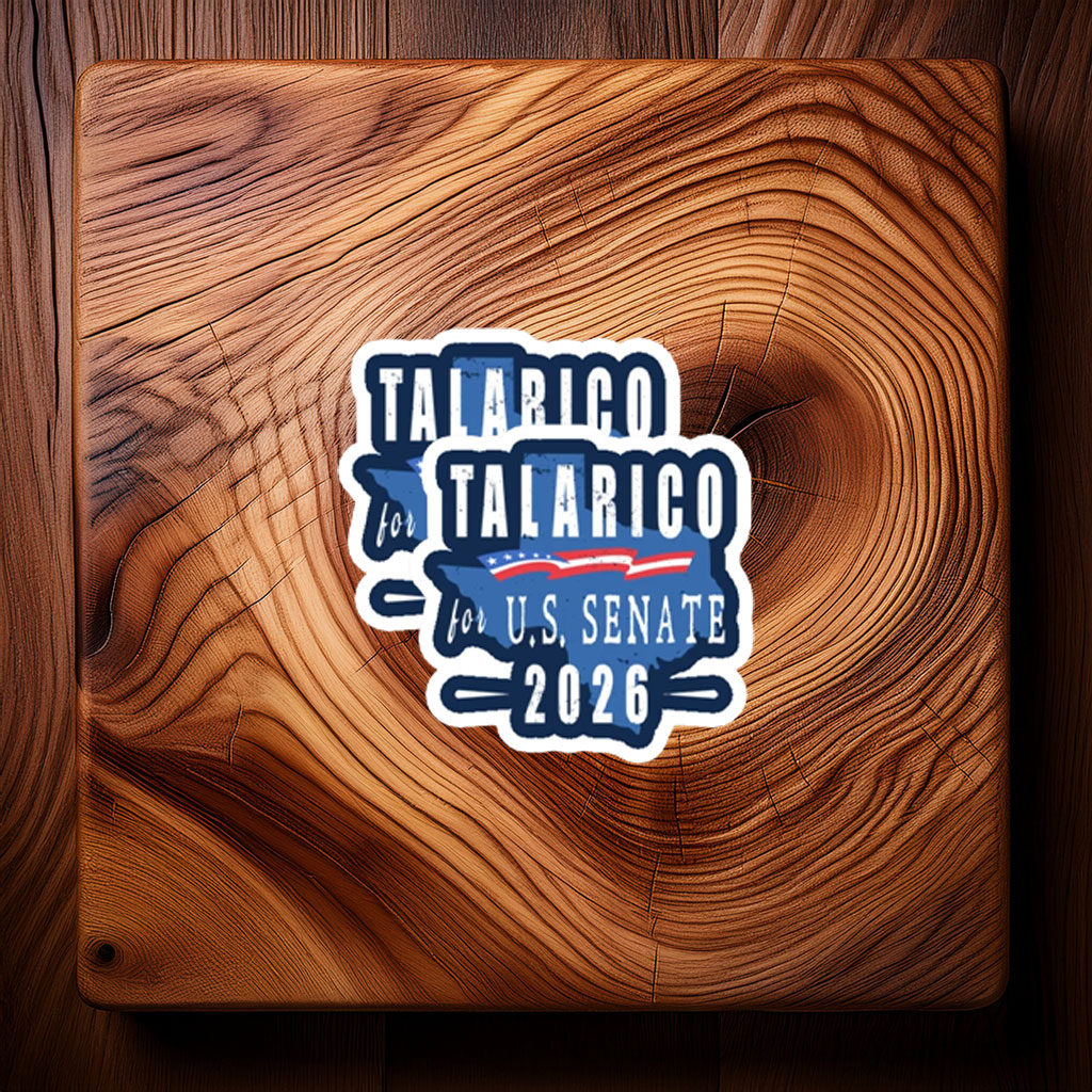 Distressed Flag Splash Voter Vinyl — James Talarico Sticker