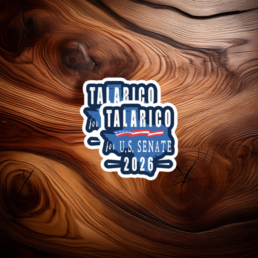 Distressed Flag Splash Voter Vinyl — James Talarico Sticker