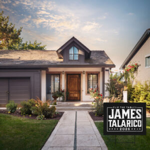Flip The Tables 2026 Star Political Poster - James Talarico yard sign
