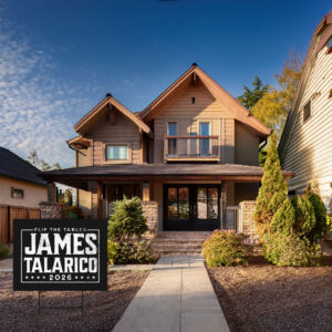 Flip The Tables 2026 Star Political Poster - James Talarico yard sign