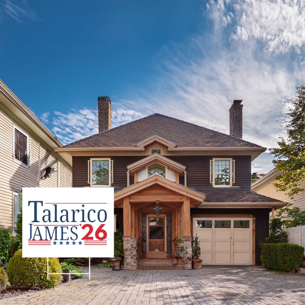 Grassroots Campaign Weatherproof Garden Sign — James Talarico Yard Sign