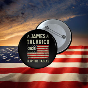 JAMES TALARICO 2026 – FLIP THE TABLES Vintage Distressed American Flag Pin