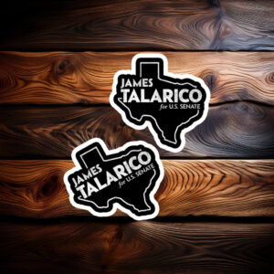James Talarico For U.S. Senate Texas Map Sticker