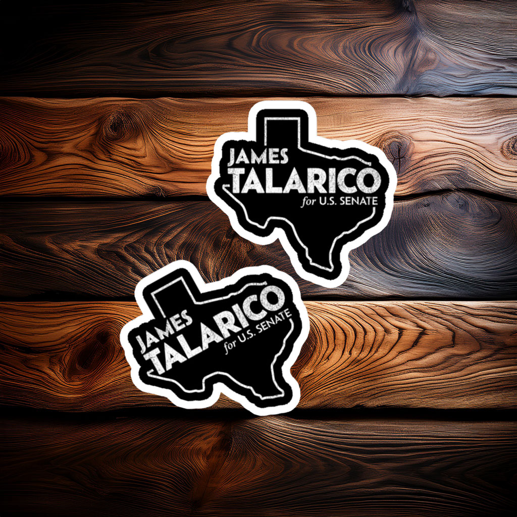 James Talarico For U.S. Senate Texas Map Sticker