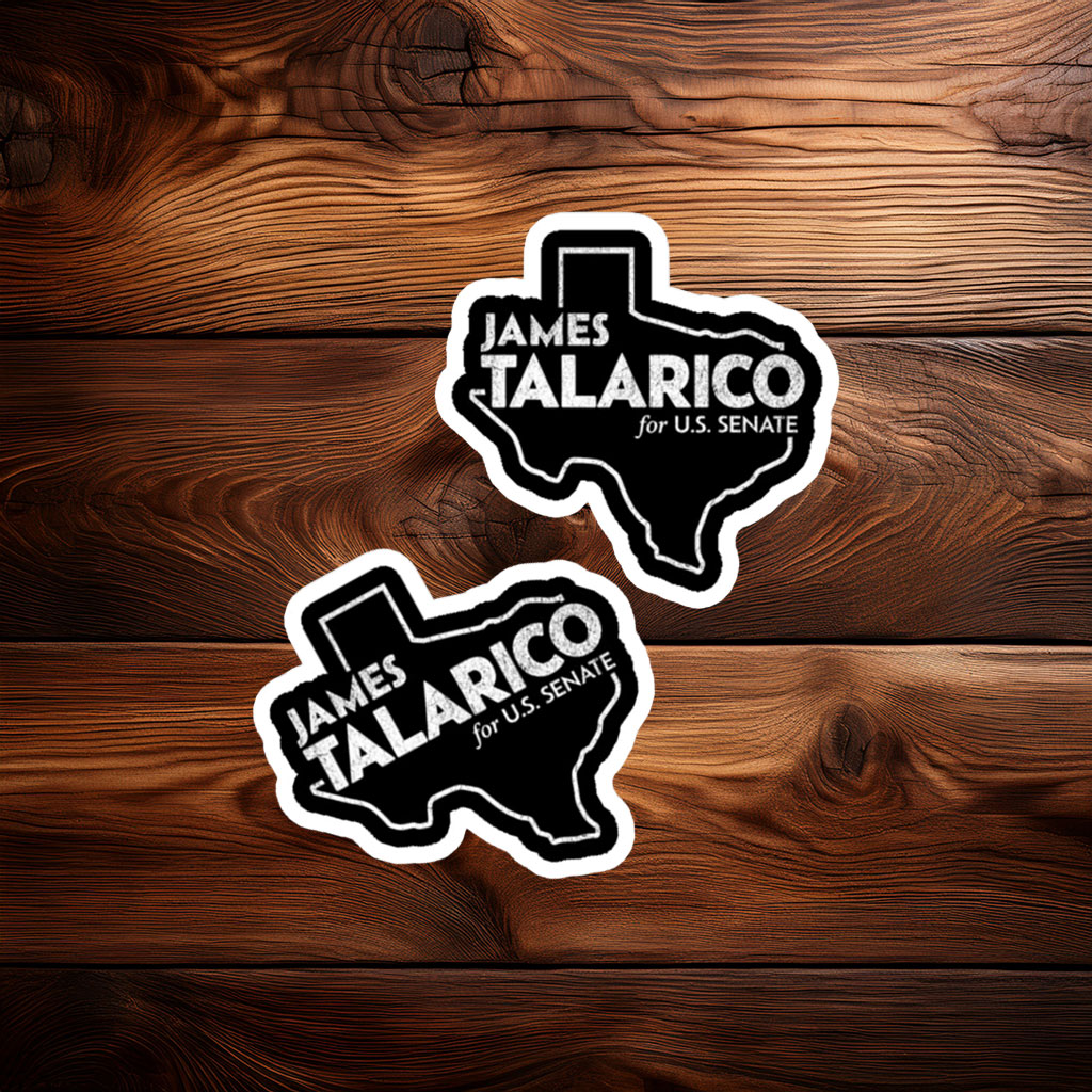 James Talarico For U.S. Senate Texas Map Sticker