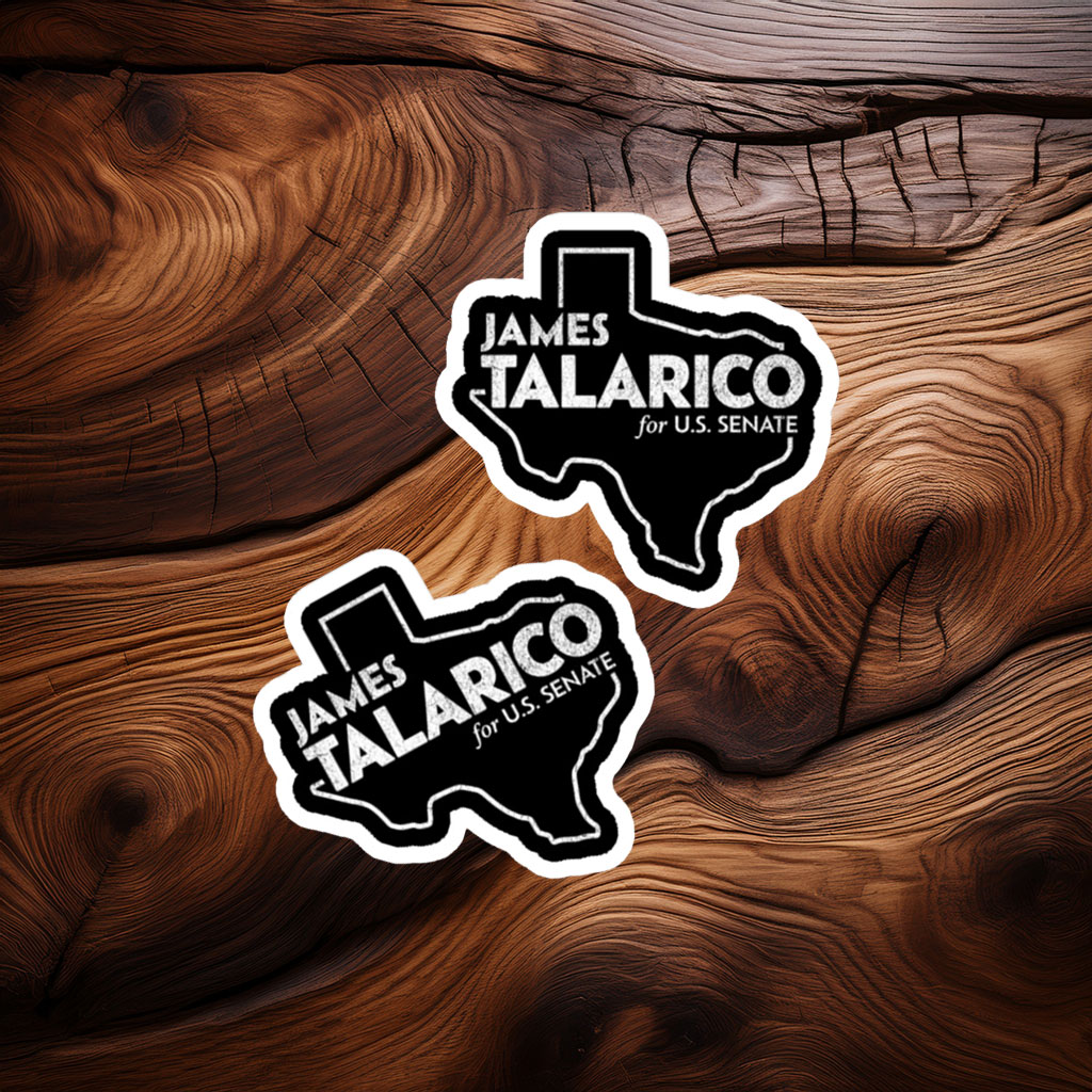 James Talarico For U.S. Senate Texas Map Sticker