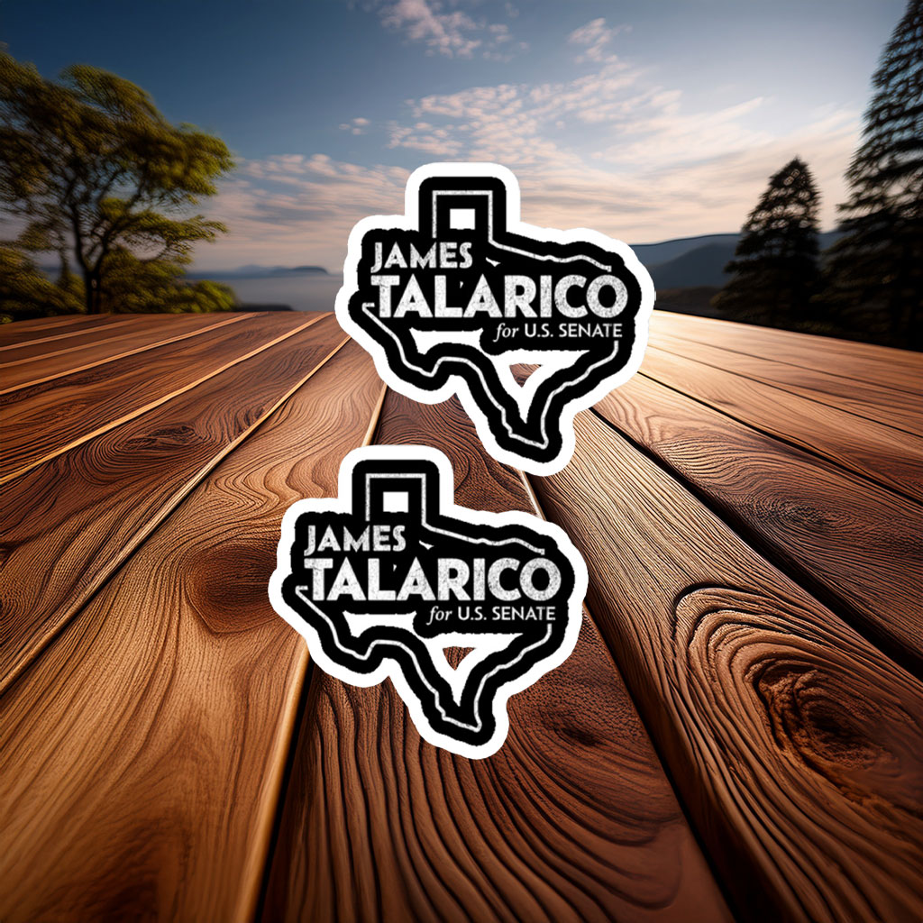 James Talarico For U.S. Senate Texas Silhouette Sticker