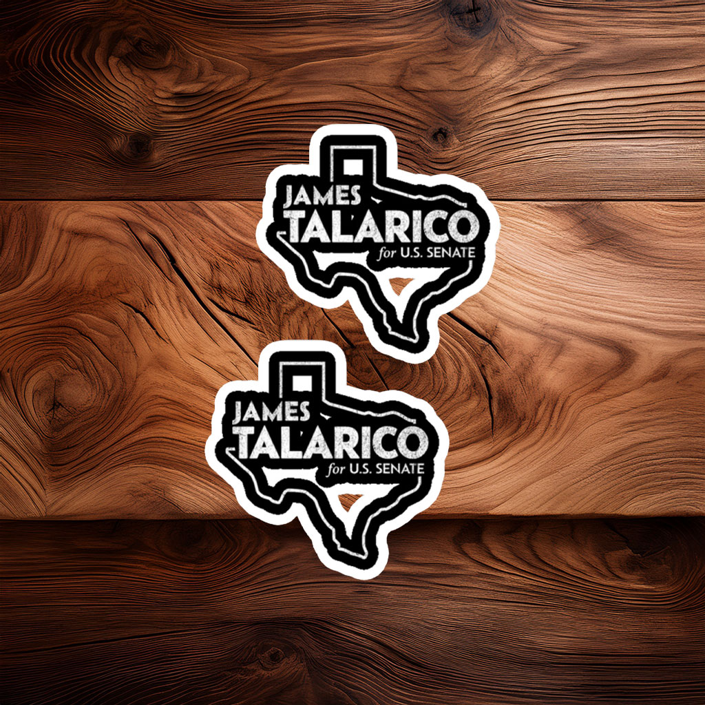 James Talarico For U.S. Senate Texas Silhouette Sticker