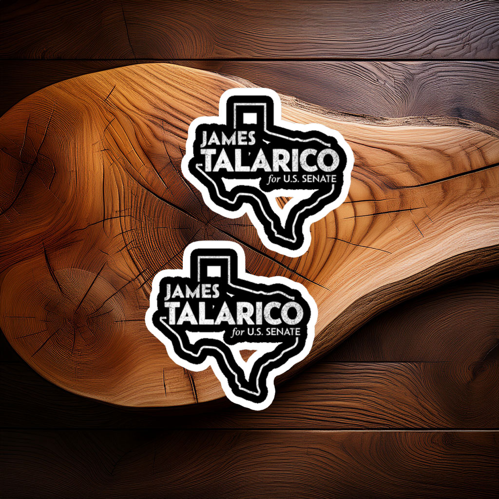 James Talarico For U.S. Senate Texas Silhouette Sticker