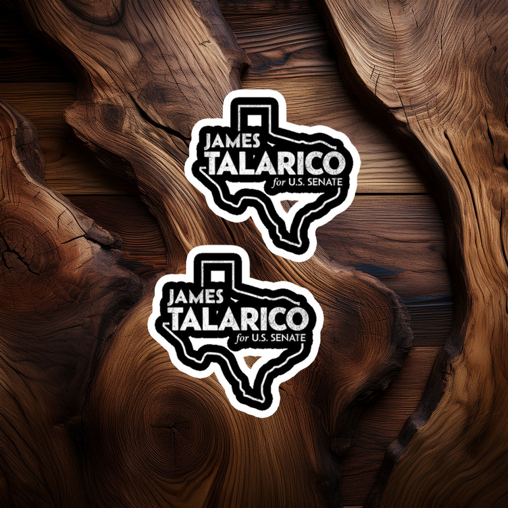 James Talarico For U.S. Senate Texas Silhouette Sticker