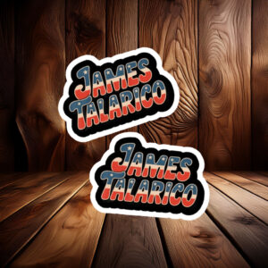 James Talarico Patriotic Retro Lettering Sticker