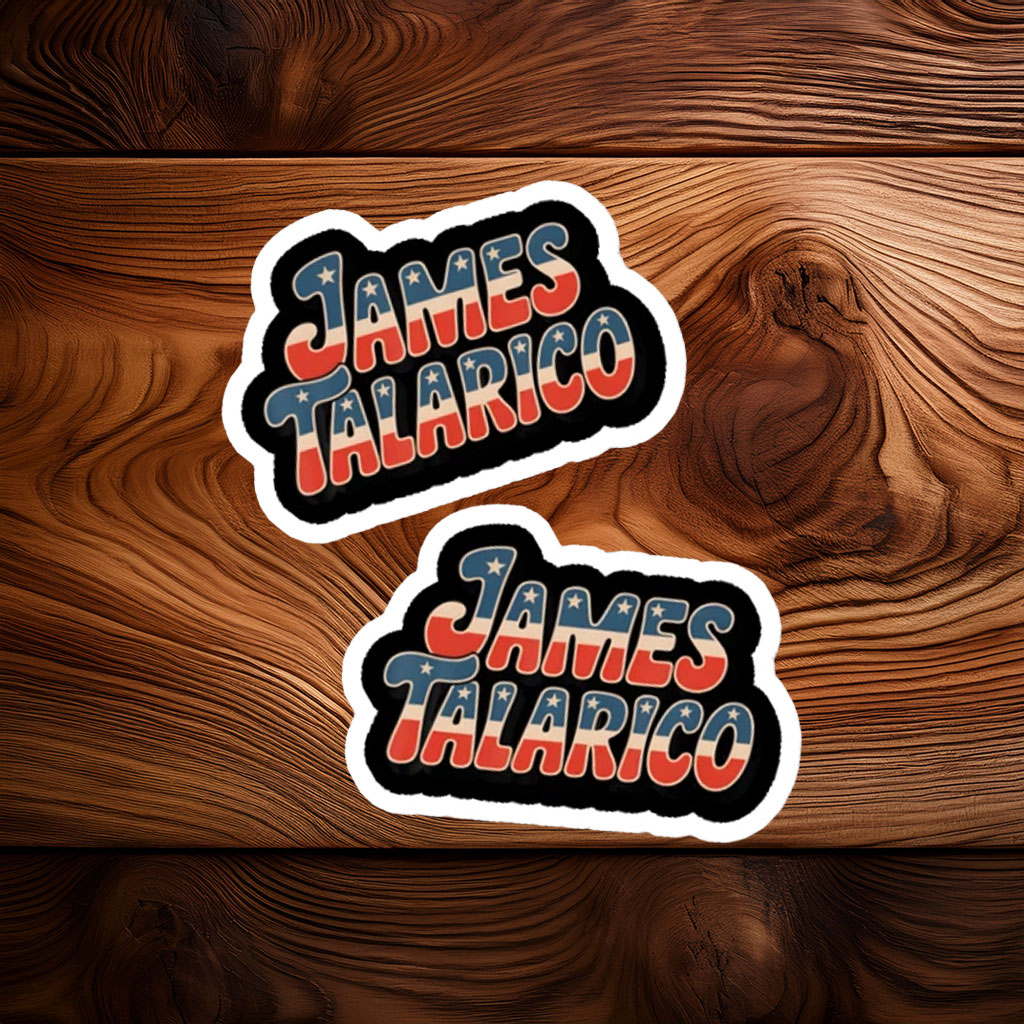 James Talarico Patriotic Retro Lettering Sticker
