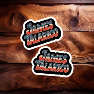 James Talarico Patriotic Retro Lettering Sticker