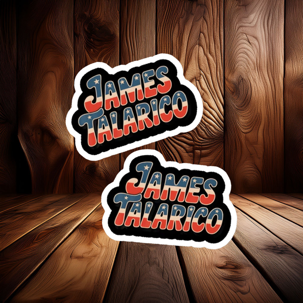 James Talarico Patriotic Retro Lettering Sticker
