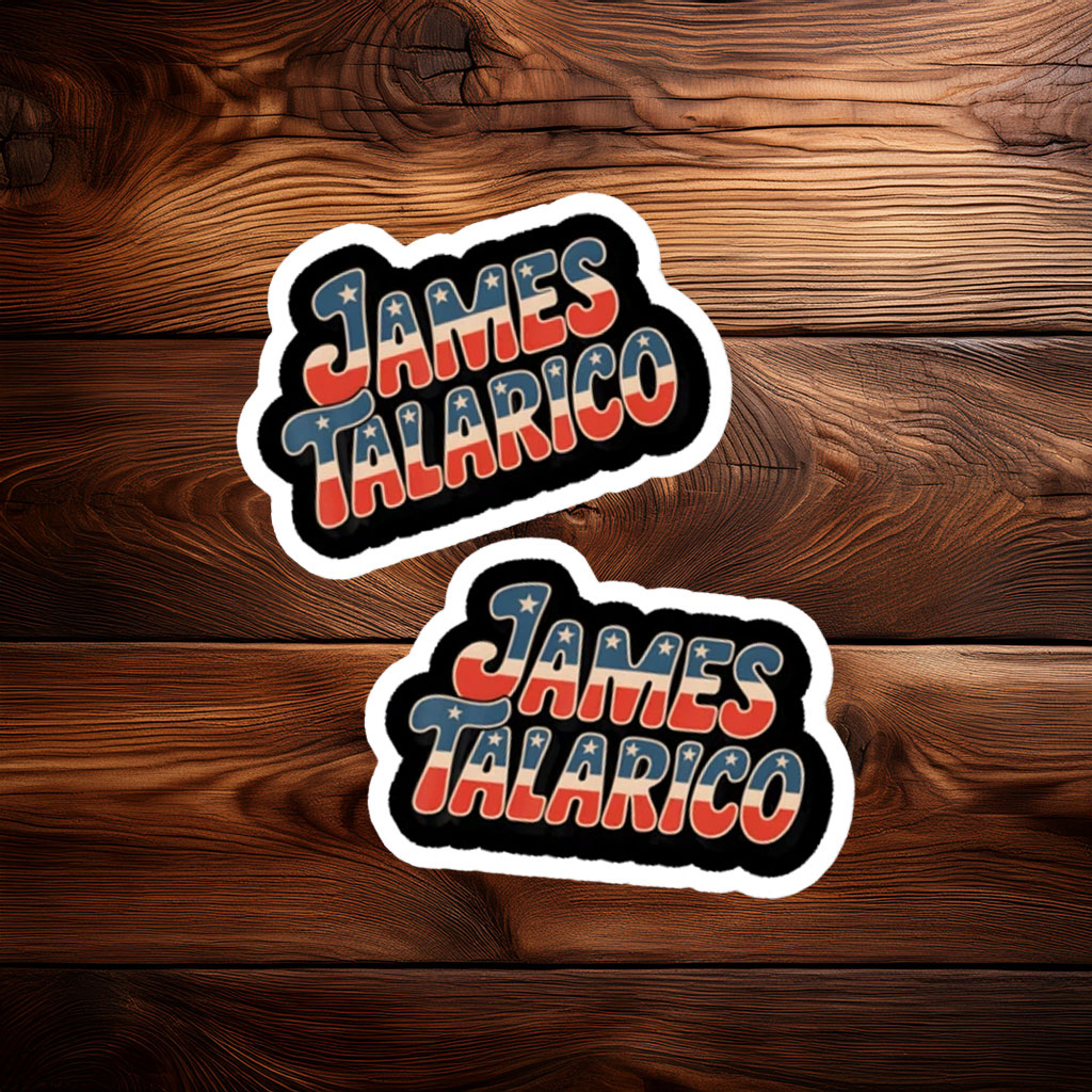 James Talarico Patriotic Retro Lettering Sticker