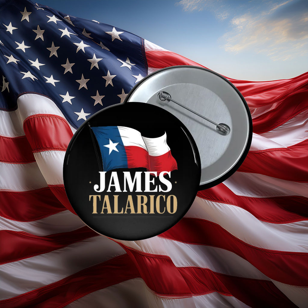 James Talarico Texas Flag Supporter Button