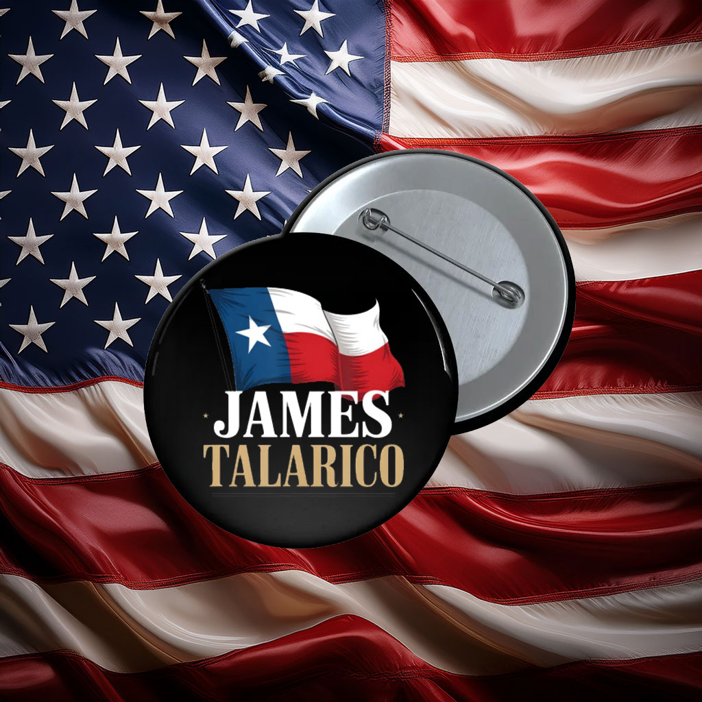 James Talarico Texas Flag Supporter Button