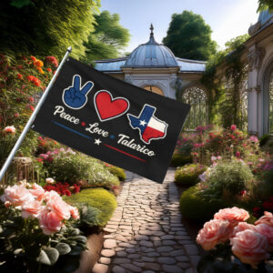 Peace Love Talarico Texas Campaign Flag