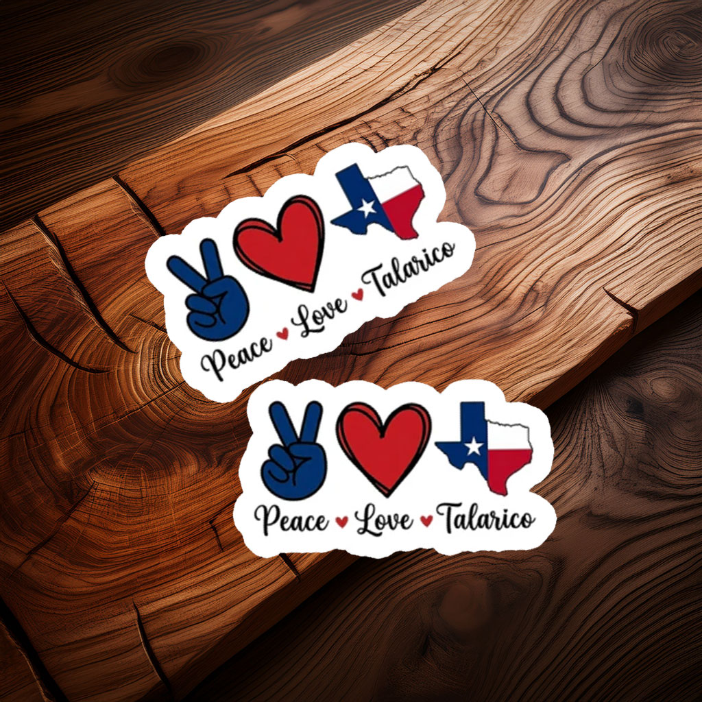 Peace Love Talarico Texas Campaign Sticker