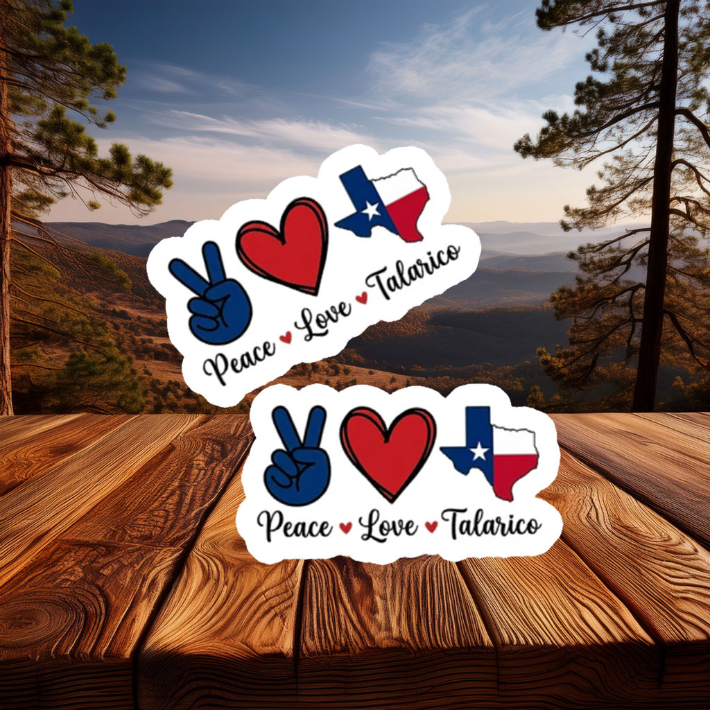 Peace Love Talarico Texas Campaign Sticker