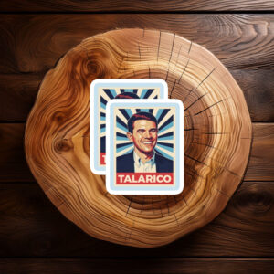 Retro Propaganda Portrait Poster Decal — James Talarico Sticker