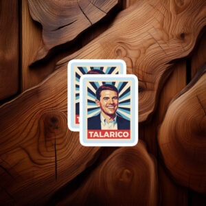 Retro Propaganda Portrait Poster Decal — James Talarico Sticker